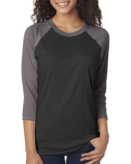 Next Level 6051 Unisex Tri-Blend 3/4-Sleeve Raglan T-Shirt at GotApparel