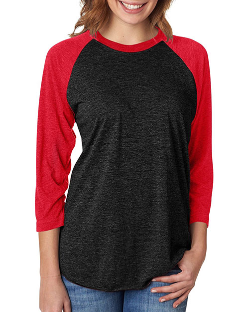 Next Level 6051 Unisex Tri-Blend 3/4-Sleeve Raglan T-Shirt at GotApparel