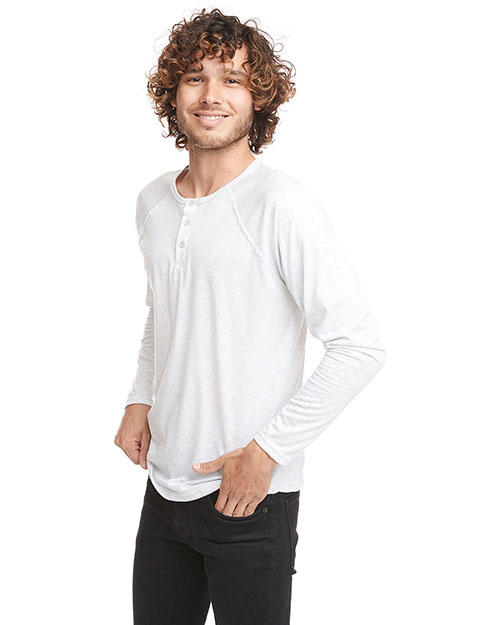 Next Level 6072 Men Triblend Long-Sleeve Henley at GotApparel