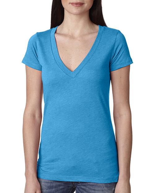Next Level 6740 Women Tri-Blend Deep V Tee at GotApparel