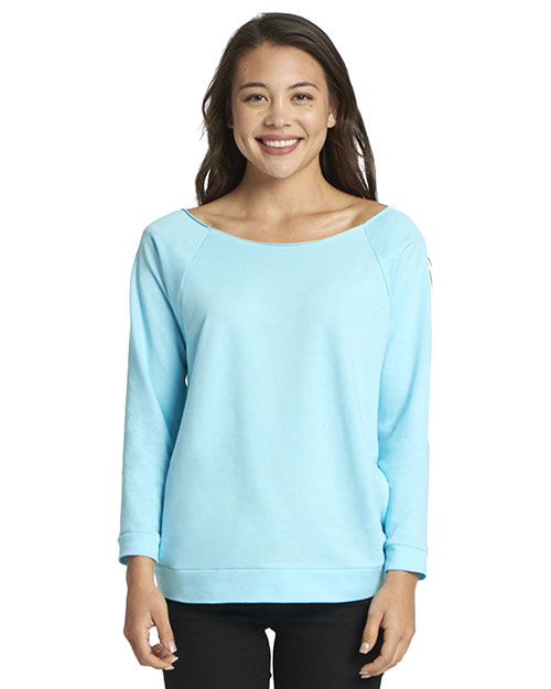 Next Level 6951 Women The Terry Raw-Edge 3/4-Sleeve Raglan at GotApparel