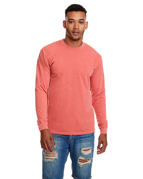 Next Level 7451 Men Inspired Dye Long-Sleeve Crew with Pocket at GotApparel