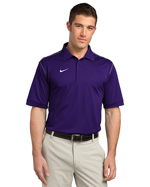 Nike 443119 Men 5.6 oz Dri-FIT Sport Swoosh Pique Polo at GotApparel