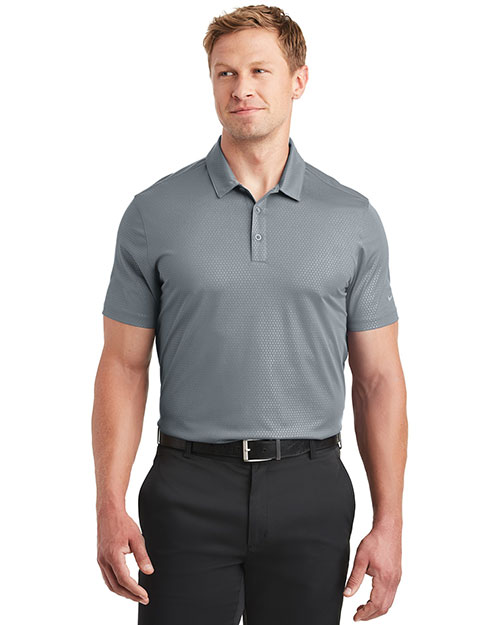 Nike 838964 Men 5.29 oz Dri-FIT Embossed Tri-Blade Polo at GotApparel