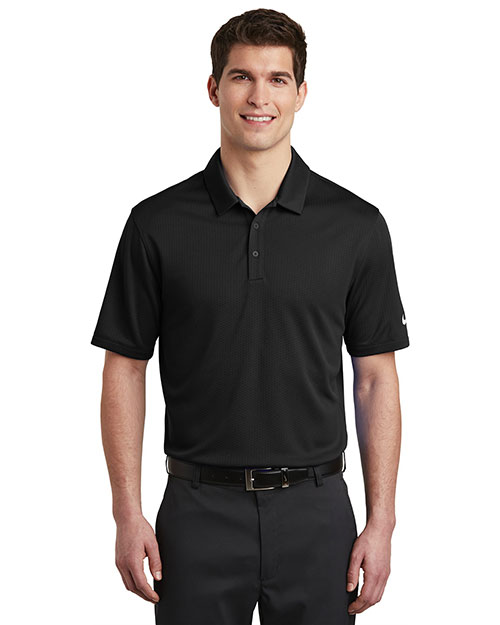 Nike NKAH6266 Men 5 oz Dri-FIT Hex Textured Polo at GotApparel