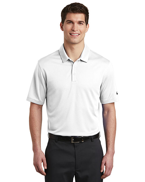 Nike NKAH6266 Men 5 oz Dri-FIT Hex Textured Polo at GotApparel