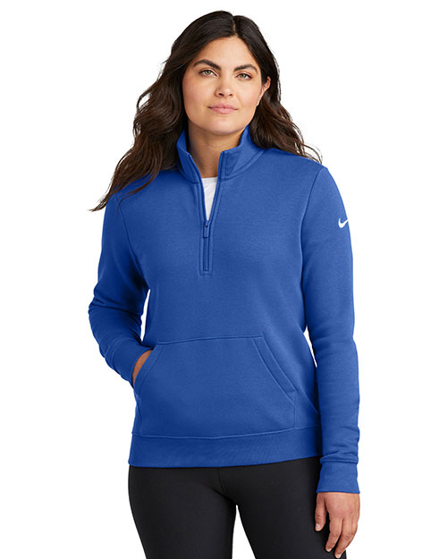 Nike Ladies Club Fleece Sleeve Swoosh 1/2-Zip NKDX6720 at GotApparel