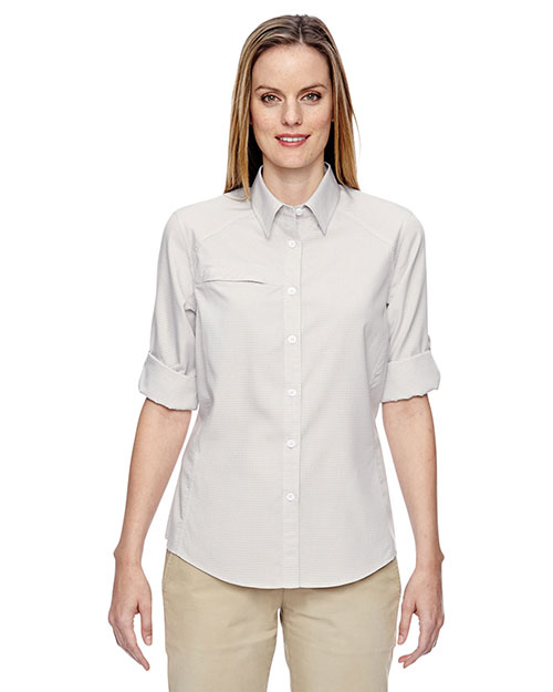 North End 77046 Women Excursion F.B.C. Textured Performance Shirt at GotApparel