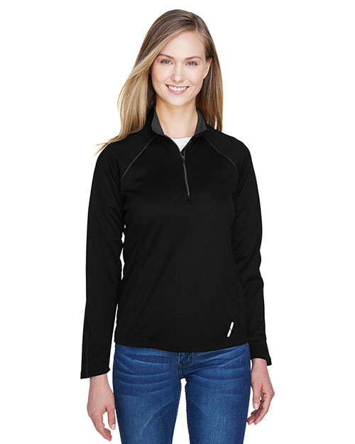 North End 78187 Women Radar Half-Zip Performance Long-Sleeve Top at GotApparel
