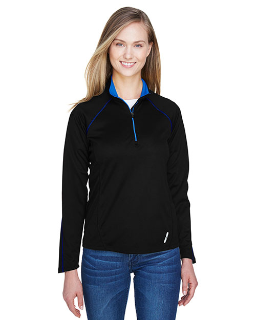 North End 78187 Women Radar Half-Zip Performance Long-Sleeve Top at GotApparel