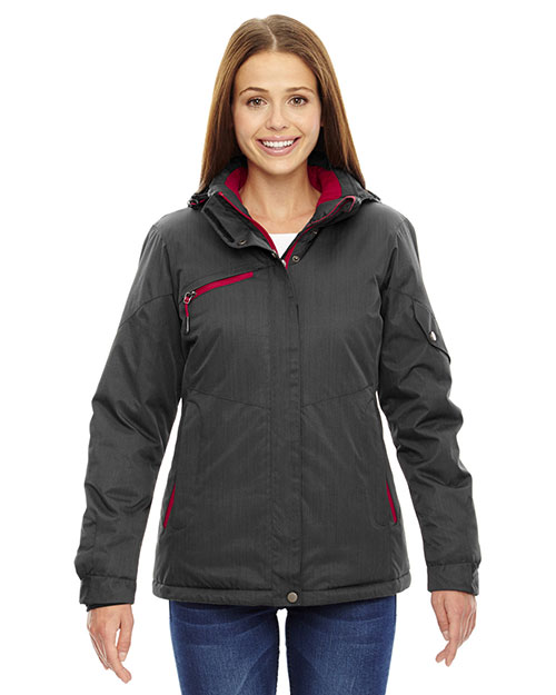 North End 78209 Women Rivet Textured Twill Insulated Jacket at GotApparel