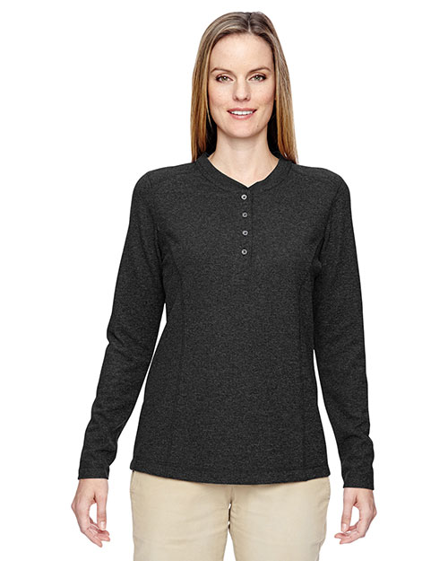 North End 78221 Women Excursion Nomad Performance Waffle Henley at GotApparel