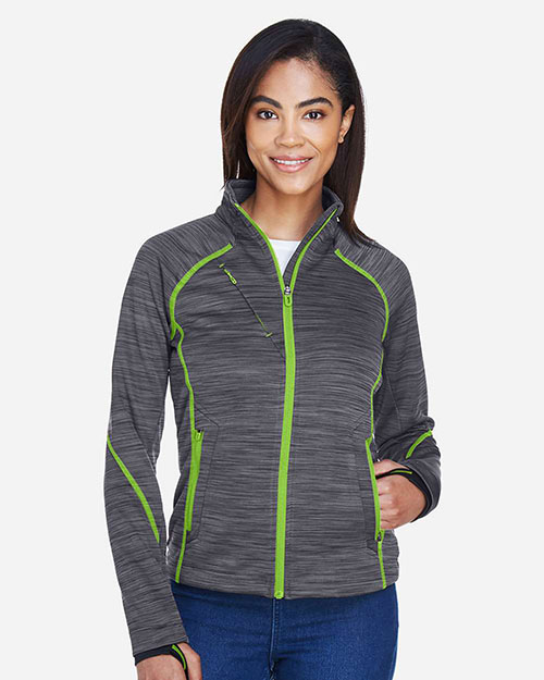 North End 78697 Women Flux Melange Bonded Fleece Jacket at GotApparel