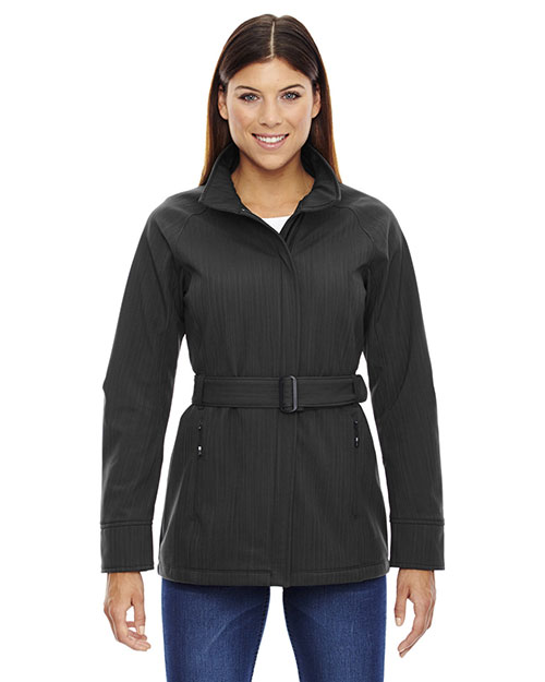 North End 78801 Women Skyscape Three-Layer Textured Two-Tone Soft Shell Jacket at GotApparel