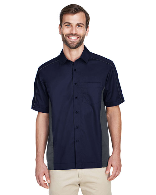 North End 87042 Men Fuse Colorblock Twill Shirt at GotApparel