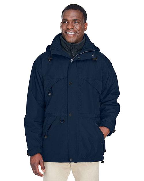 North End 88007 Men 3-in-1 Parka with Dobby Trim at GotApparel