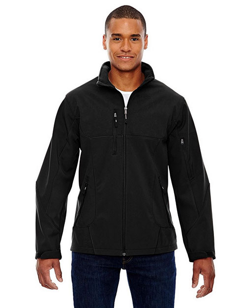 North End 88156 Men Compass Colorblock Three-Layer Fleece Bonded Soft Shell Jacket at GotApparel