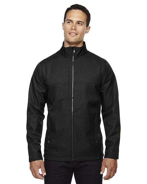 North End 88171 Men City Textured Three-Layer Fleece Bonded Soft Shell Jacket at GotApparel