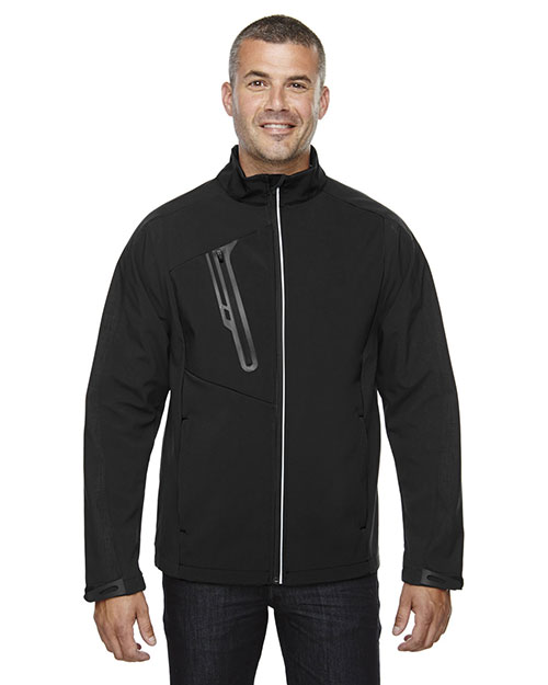 North End 88176 Men Terrain Colorblock Soft Shell with Embossed Print at GotApparel