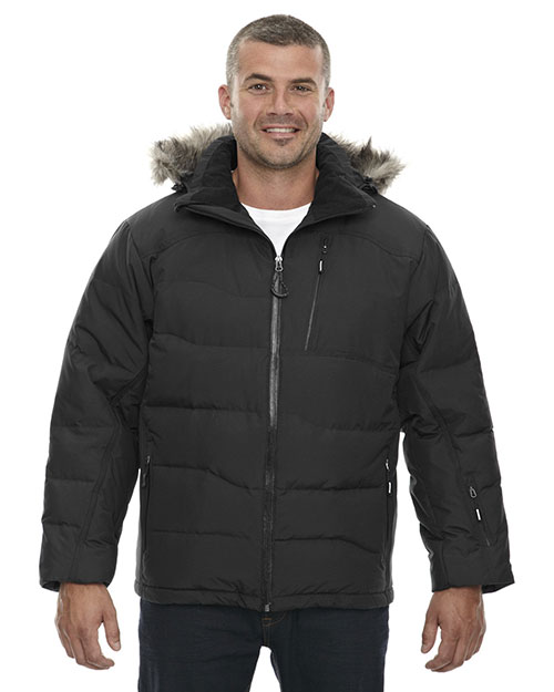 North End 88179 Men Boreal Down Jacket with Faux Fur Trim at GotApparel