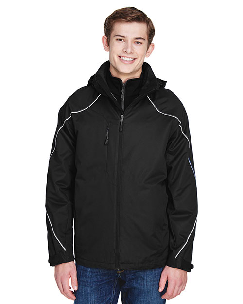 North End 88196 Men Angle 3-in-1 Jacket with Bonded Fleece Liner at GotApparel
