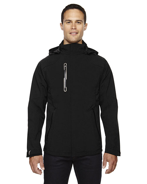 North End 88665 Men Axis Soft Shell Jacket with Print Graphic Accents at GotApparel