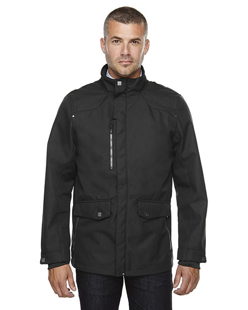 North End 88672 Men Uptown Three-Layer Light Bonded City Textured Soft Shell Jacket at GotApparel