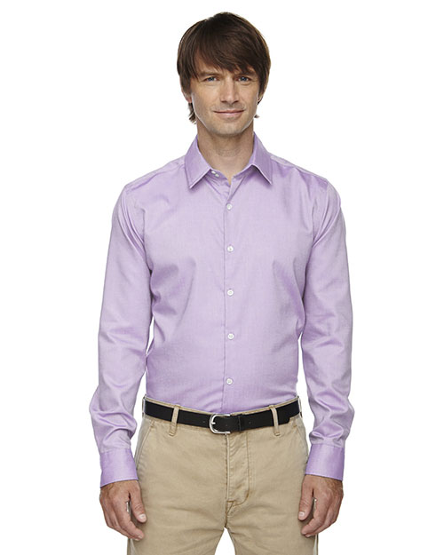 North End 88689 Men Refine Wrinkle-Free Two-Ply 80s Cotton Royal Oxford Dobby Taped Shirt at GotApparel