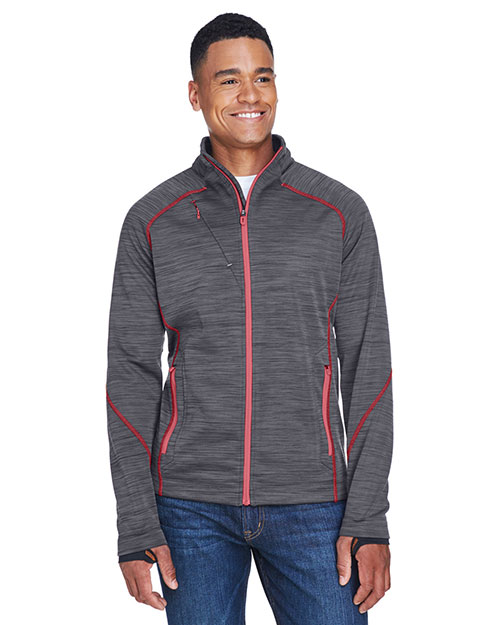 North End 88697 Men Flux Melange Bonded Fleece Jacket at GotApparel