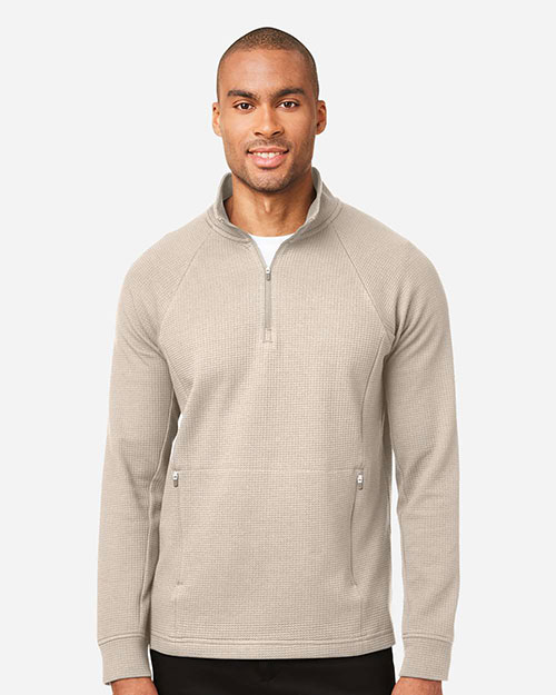 North End NE200 Men's Rhythm Waffle Quarter-Zip Pullover at GotApparel
