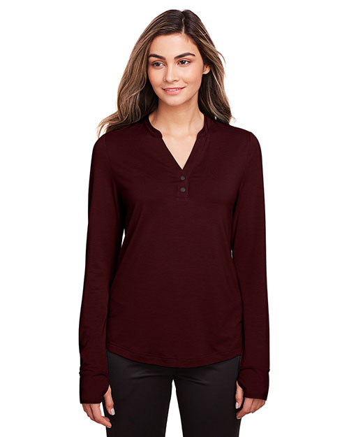 North End NE400W Women Ladies' Jaq Snap-Up Stretch Performance Pullover at GotApparel