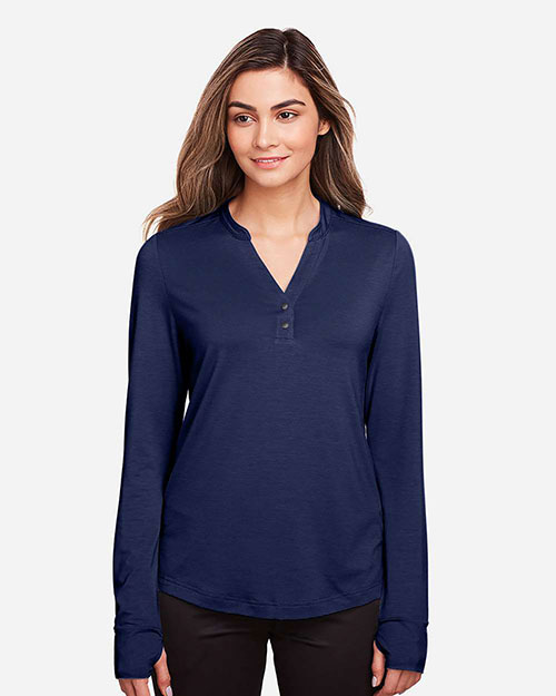 North End NE400W Women Ladies' Jaq Snap-Up Stretch Performance Pullover at GotApparel