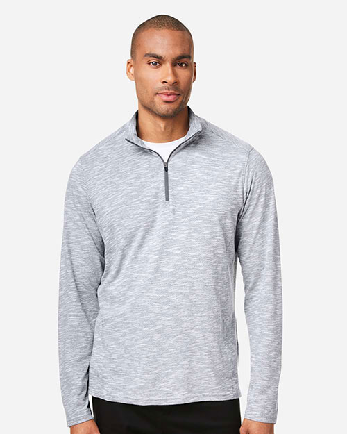 North End NE415 Men's Eclipse Jacquard Quarter-Zip Pullover at GotApparel