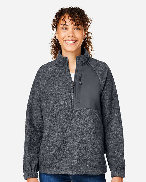 North End NE713W Ladies' Aura Sweater Fleece Quarter-Zip at GotApparel
