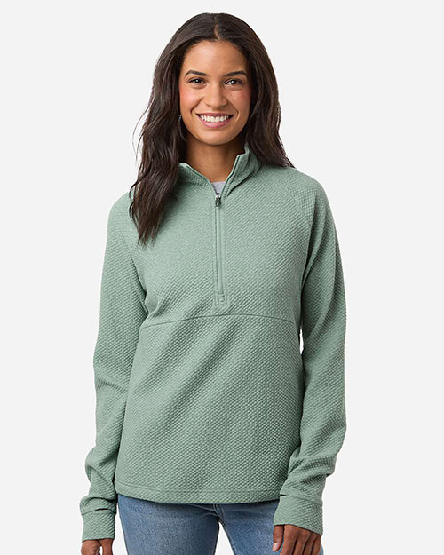 North End NE725W Ladies' Spirit Textured Quarter-Zip at GotApparel