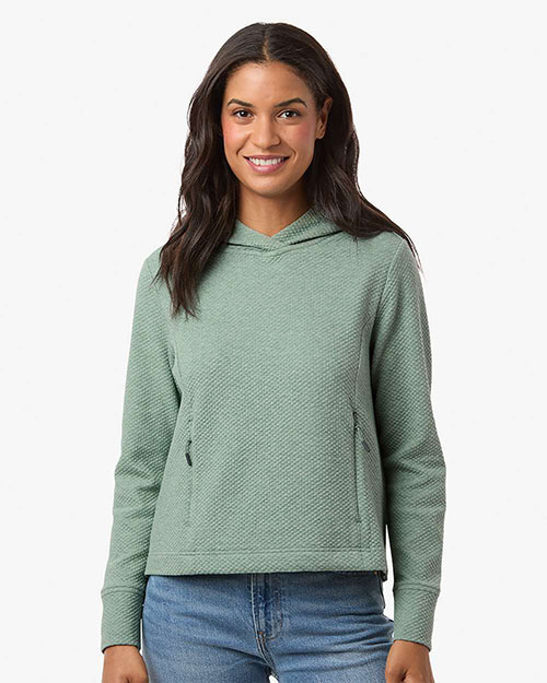 North End NE729W Women's Spirit Textured Hooded Pullover at GotApparel