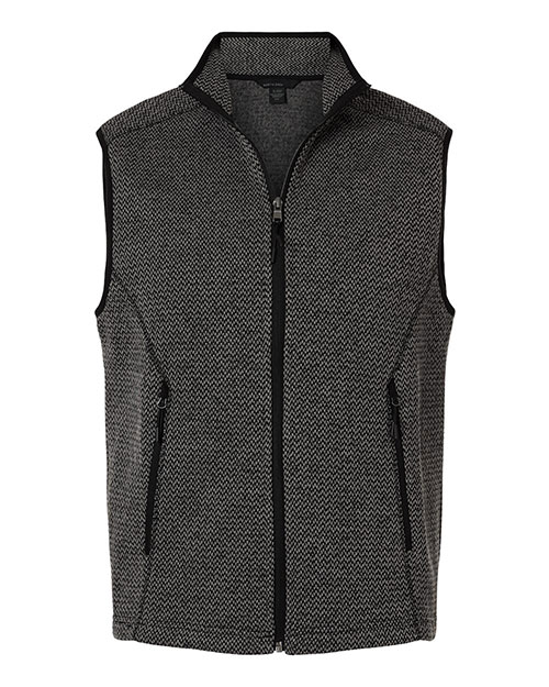 North End NE731 Men's Jasper Jacquard Fleece Vest at GotApparel