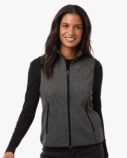 North End NE731W Women's Jasper Jacquard Fleece Vest at GotApparel