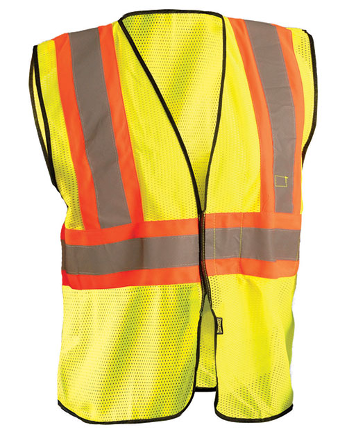OccuNomix ECOGC2T Men High Visibility Value Two-Tone Safety Mesh Vest at GotApparel