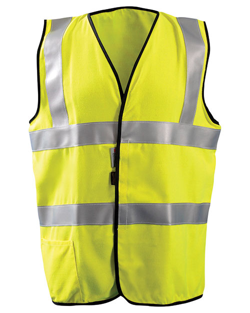OccuNomix LUXSSFG Men High Visibility Classic Solid Standard Safety Vest at GotApparel