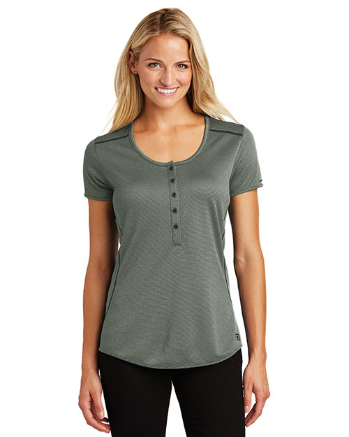 Custom Embroidered OGIO LOG134 Ladies 4.4 oz Orbit Henley at GotApparel