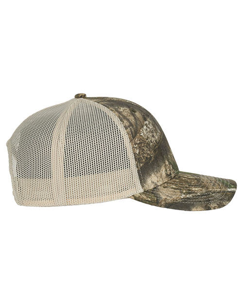 Outdoor Cap OC771C Structured Camo Trucker With Solid Mesh Back Hat at GotApparel