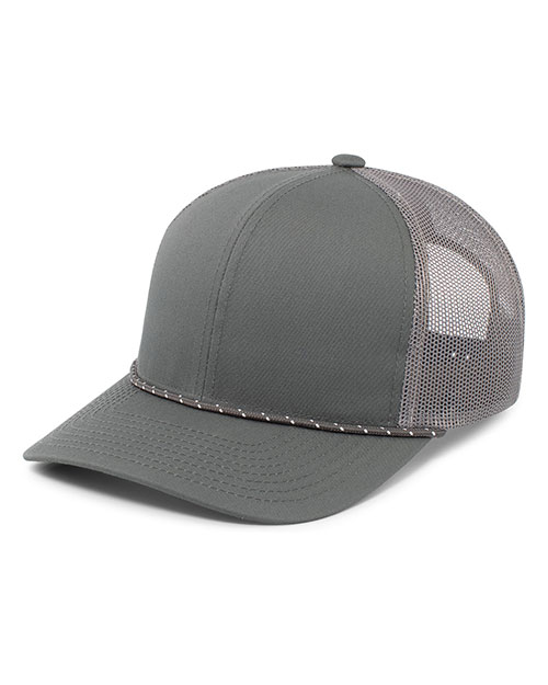 Pacific Headwear 104BR Trucker Snapback Braid Cap at GotApparel