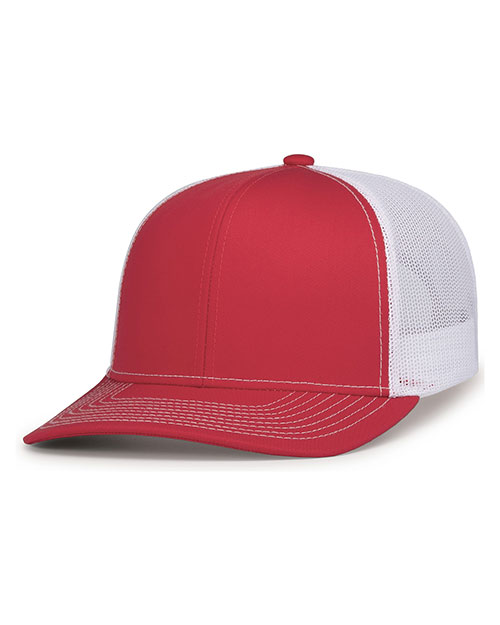 Pacific Headwear 104S Contrast Stitch Trucker Snapback at GotApparel