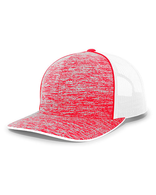 Pacific Headwear 106C Aggressive Heather Trucker Snapback Cap at GotApparel
