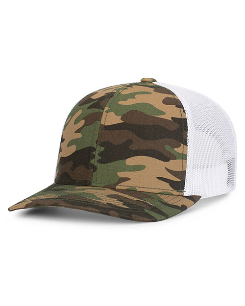 Pacific Headwear 108C  Camo Snapback Trucker Cap at GotApparel