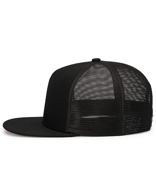 Pacific Headwear 4D7 D-series 5-panel Trucker Snapback Cap at GotApparel