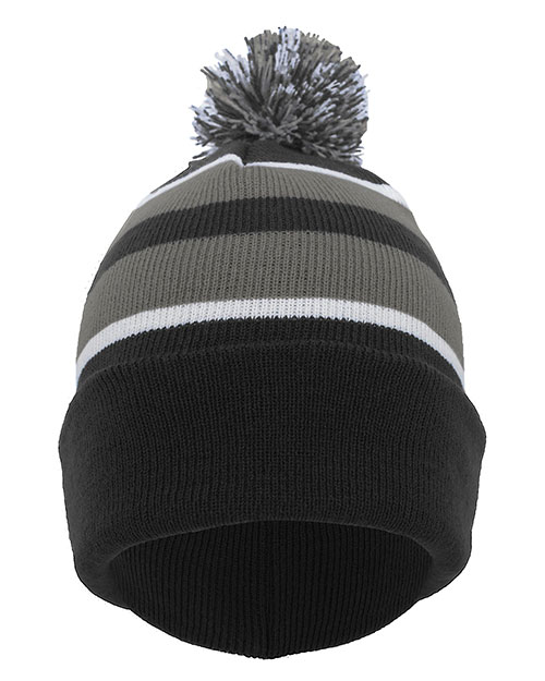 Pacific Headwear 641K Knit Fold Over Pom-Pom Beanie at GotApparel