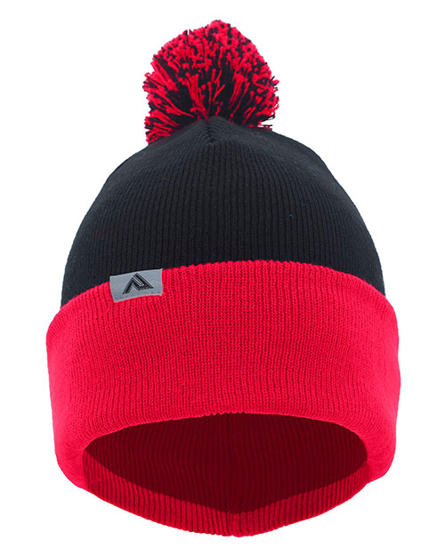 Pacific Headwear 641K Knit Fold Over Pom-Pom Beanie at GotApparel