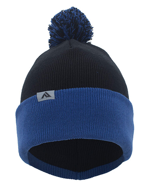 Pacific Headwear 641K Knit Fold Over Pom-Pom Beanie at GotApparel